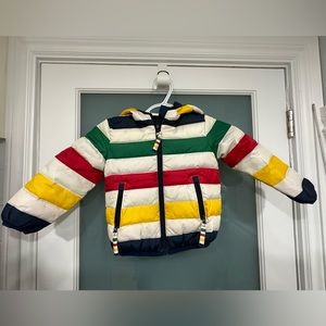 The Hudson’s Bay HBC Classic Stripes 4T light down puffer